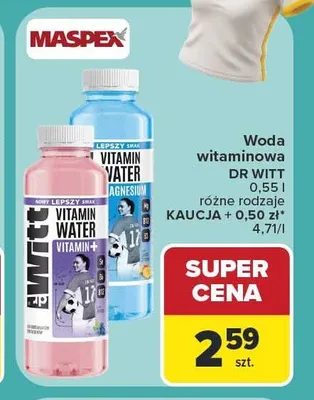 Woda witaminowa Dr Witt Vitamin+ promocja w Carrefour