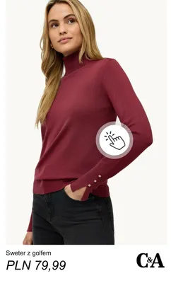 Sweter z golfem C & A promocja w C&A
