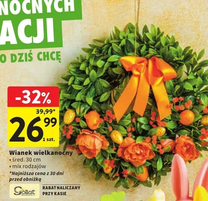 Wianek wielkanocny promocja w Intermarche