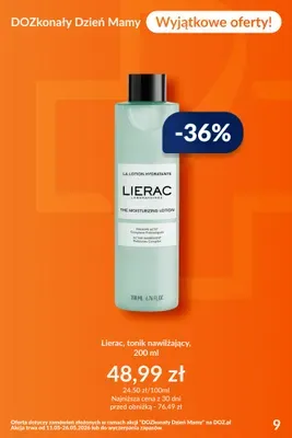 Tonik nawilżający Lierac promocja w DOZ.PL