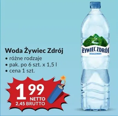 Woda Żywiec Zdrój różne rodzaje promocja w Makro