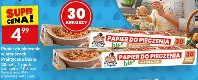 Papier do pieczenia w arkuszach Praktyczna Basia 30 szt., 1 opak. promocja w Twój Market