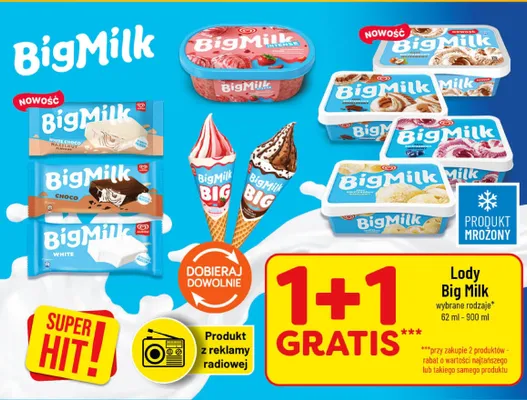 Lody Big Milk promocja w POLOmarket
