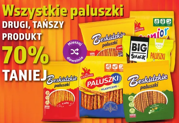 Paluszki Junior Big Snack promocja w Dino
