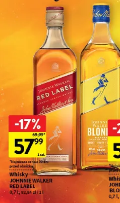 Whisky Johnnie Walker Blonde promocja w Intermarche