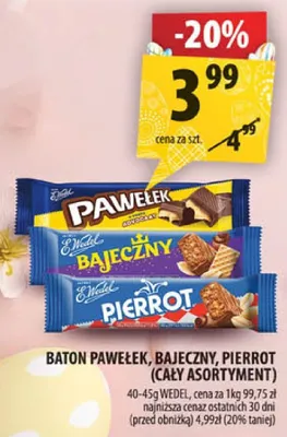 Baton Pawełek, Bajeczny, Pierrot (cały asortyment) promocja w Arhelan