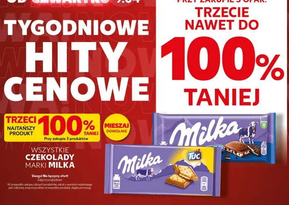 Czekolada Milka różne rodzaje promocja w Kaufland