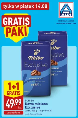 Kawa mielona Tchibo Exclusive Original promocja w Aldi