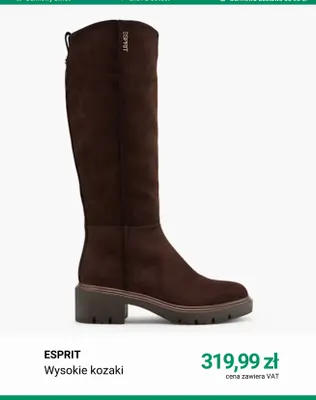 Wysokie kozaki Esprit promocja w Deichmann