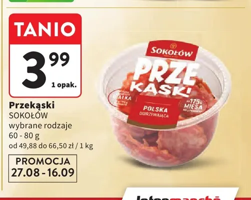 Przekąski Sokołów promocja w Intermarche