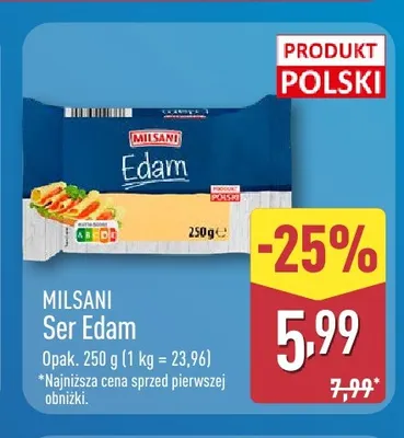 Ser Edam Milsani promocja w Aldi