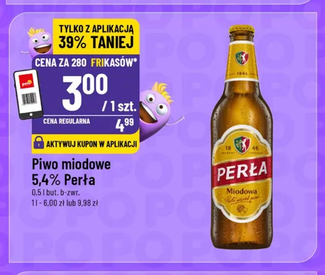 Piwo miodowe 5,4% Perła promocja w POLOmarket