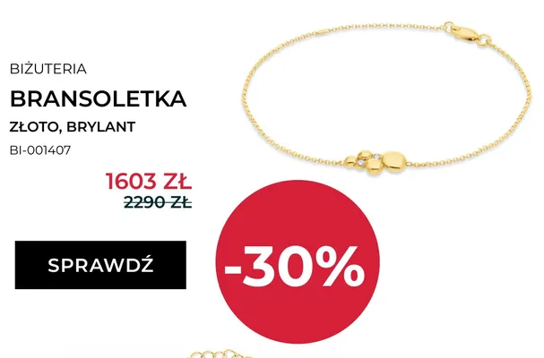Bransoletka Briju złoto brylant