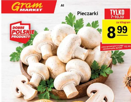 Pieczarki promocja w Gram Market
