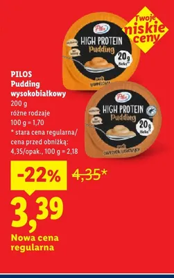 Pudding wysokobiałkowy Pilos smak karmelowy promocja w Lidl