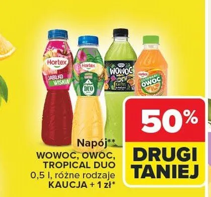 Napój Hortex Wowoc promocja w Carrefour