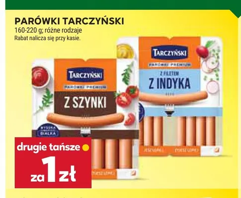 Parówki Tarczyński Premium z szynki promocja w Stokrotka