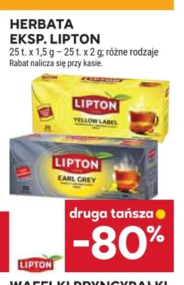 Herbata ekspresowa Lipton Yellow Label promocja w Stokrotka