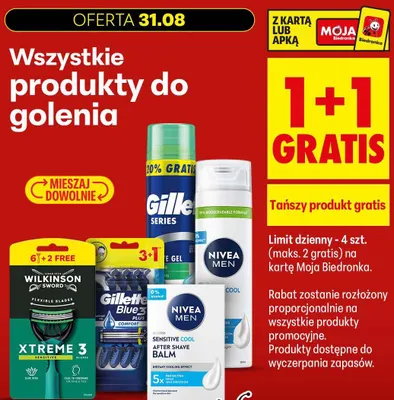 Produkty do golenia promocja w Biedronka
