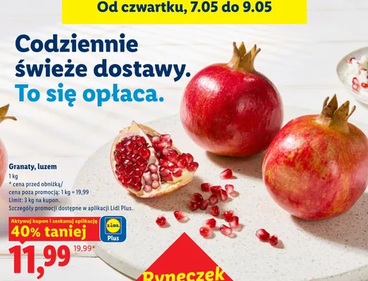 Granaty luzem promocja w Lidl