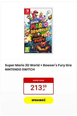 Gra Super Mario 3D World + Bowser's Fury Nintendo Switch promocja w Media Expert