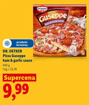 Pizza Guseppe ham & garlic sauce Dr. Oetker promocja w Lidl