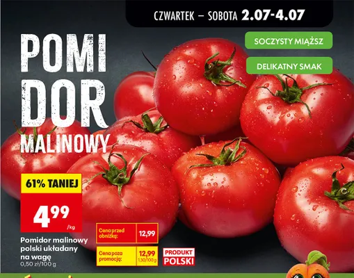 Pomidor malinowy polski układany promocja w Biedronka