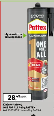 Klej montażowy One For All Pattex promocja w Leroy Merlin