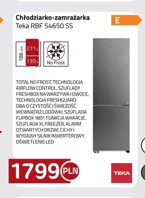 Chłodziarko-zamrażarka Teka Rbf 54650 Ss promocja w kakto.pl