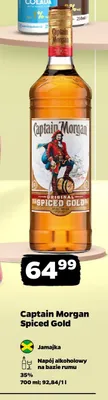 Napój alkoholowy na bazie rumu Captain Morgan Spiced Gold promocja w Netto
