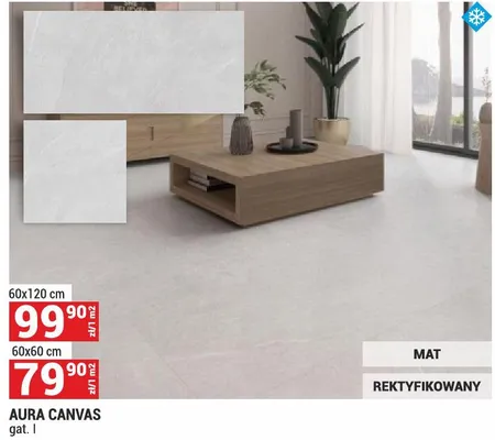 Płytka Aura Canvas 60x120cm promocja w Merkury Market