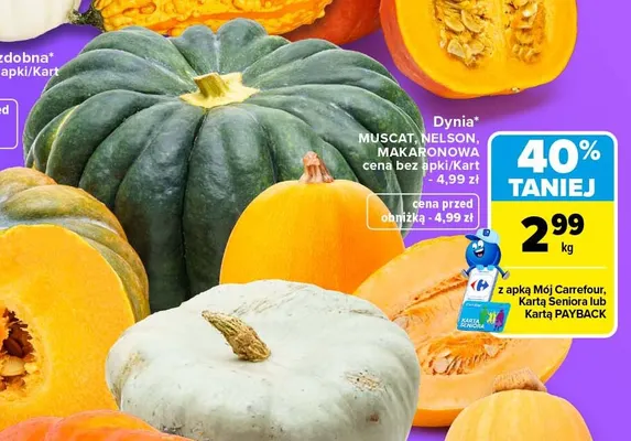 Dynia makaronowa promocja w Carrefour