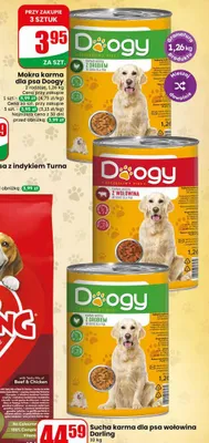 Mokra karma dla psa z wołowiną w sosie Doogy promocja w Dino