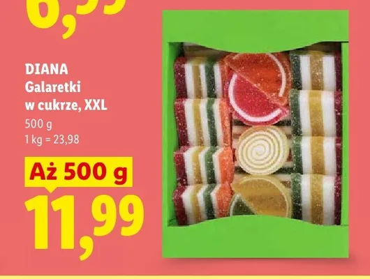 Galaretki w cukrze Diana XXL promocja w Lidl