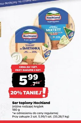 Ser topiony Hochland krążek promocja w Netto