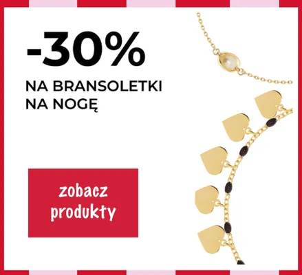 Bransoletka na nogę Briju z serduszkami promocja w Briju