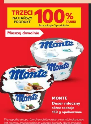 Deser mleczny Monte promocja w Kaufland