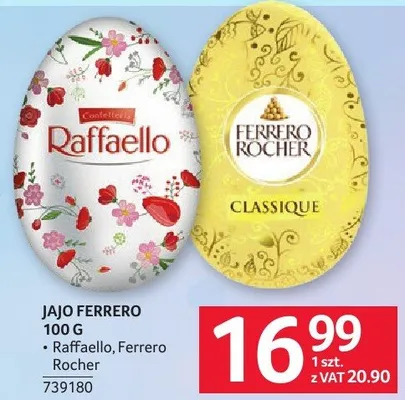 Jajko Ferrero 100g Raffaello, Ferrero Rocher promocja w Selgros