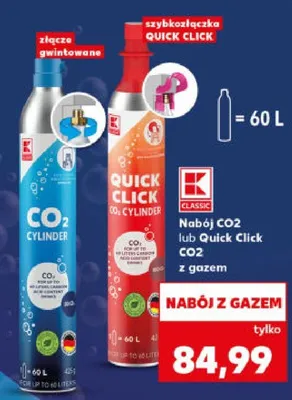 Nabój CO2 lub Quick Click CO2 z gazem K-Classic promocja w Kaufland