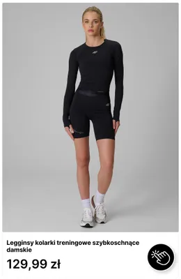 Legginsy kolarki treningowe szybkoschnące damskie 4F promocja w 4F