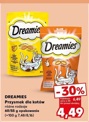 Przysmak dla kotów Dreamies z kurczakiem promocja w Kaufland
