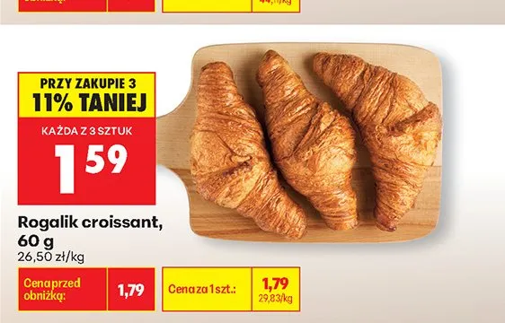 Rogalik croissant promocja w Biedronka