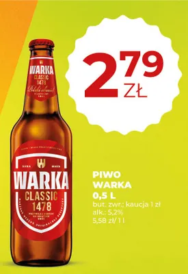 Piwo Warka Classic promocja w Duży Ben