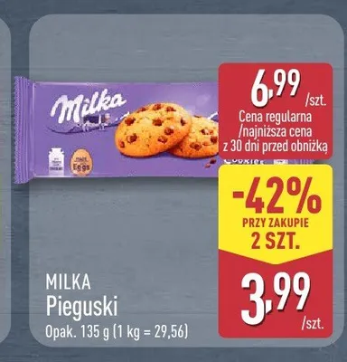 Ciastka Pieguski Milka promocja w Aldi