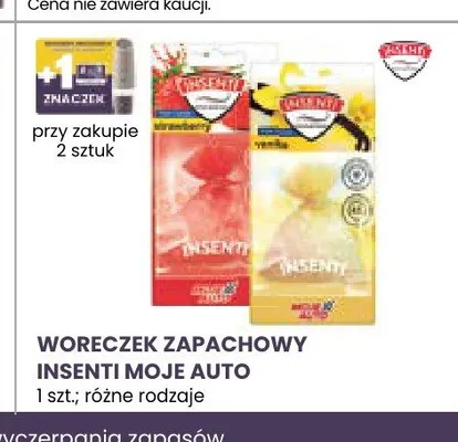 Woreczek zapachowy Insenti Moje Auto Vanilla promocja w Stokrotka