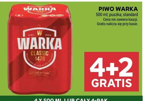 Piwo Warka promocja w Stokrotka