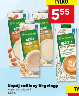 Napój roślinny Vegelogy różne rodzaje 1l promocja w LEWIATAN