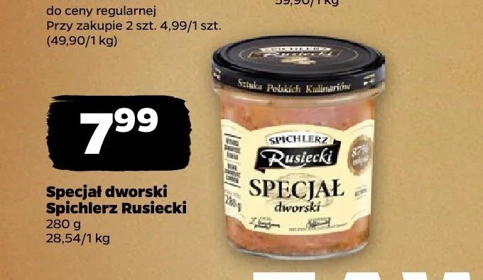 Specjał dworski Spichlerz Rusiecki promocja w Netto