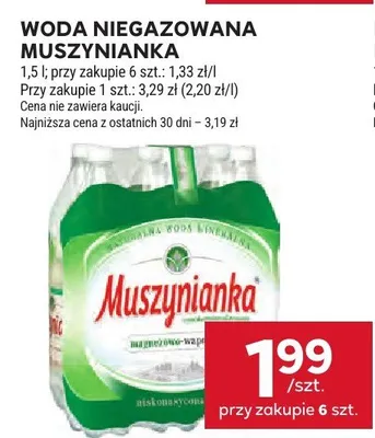 Woda niegazowana Muszynianka promocja w Stokrotka