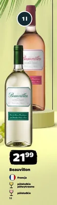Wino białe Beauvillon promocja w Netto